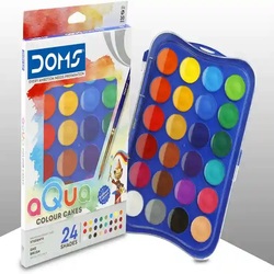 DOMS AQUA WATER COLOUR CAKES 24 SHADES